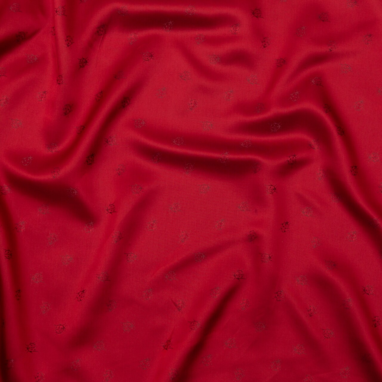 1 Yard Italian Red Bi Color Ladybug Jacquard Lining Fabric for Blazers Jackets